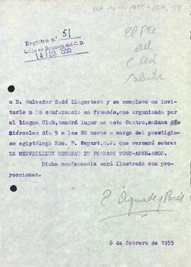 Invitació a una conferència