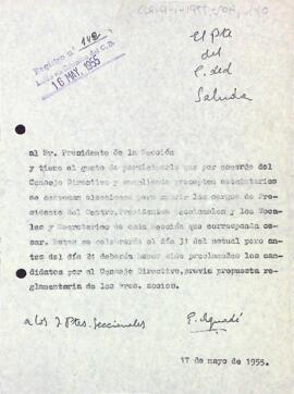 Cartes als presidents de les seccions per convocar eleccions
