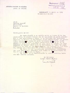 Carta de Mario Forte