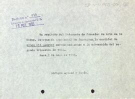 Rebut de la subvenció
