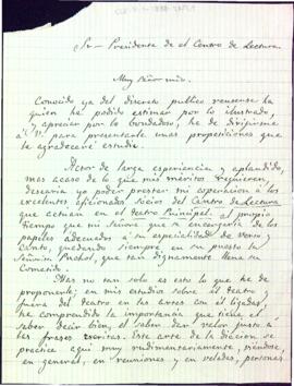 Carta d'Antonio Hernández oferint-se com a professor de Declamació