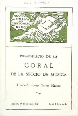 Presentació de la Coral de la Secció de Música