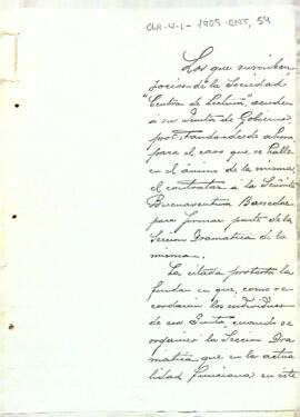 Membres de la secció dramàtics es queixen per la contractació de Bonaventura Bassedas
