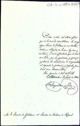 Carta de Francesc Llagostera i Sala a la Junta del Centre donant el seu suport per haver cancel·lat l'entrega de premis del Certamen