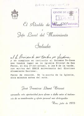 Invitació al Te-Deum