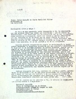 Carta de J. Cochs Massó al Marquès de Santa María del Villar