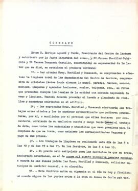 Contracte laboral de la senyora Teresa Domènech Castillo