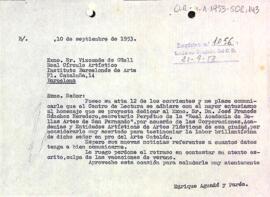 Carta del president al Vescomte de Güell