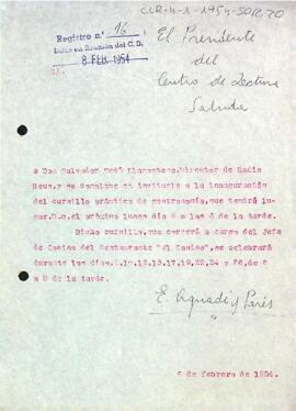 Carta del president al director de Ràdio Reus