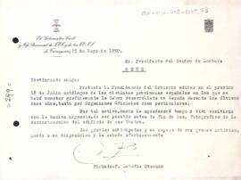 Petició del governador civil de Tarragona