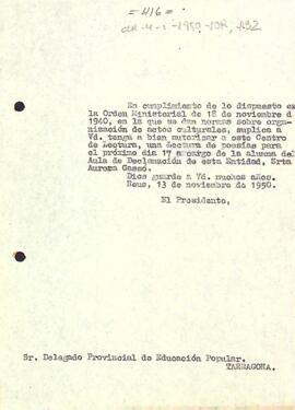 Petició per fer una lectura de poemes