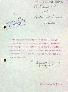 Carta del president al director de Ràdio Reus