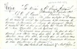 Carta de Francesc Aguadé a Arcadi Fort