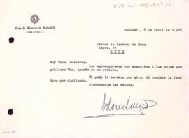 Carta de la Caixa d'Estalvis de Sabadell