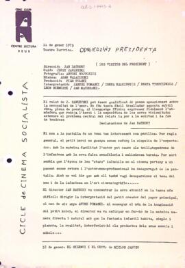 Fitxa tècnica del film "Odwiedziny prezydenta"