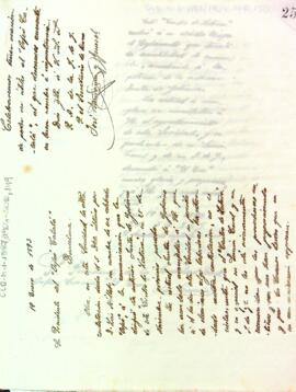 Carta de la junta de govern a Lluís Millet i Pagès disculpant-se per la tardança en la contesta de la seva carta