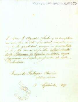 Agraïment de la junta de govern a Agustí Sardà pel donatiu entregat a l'entitat