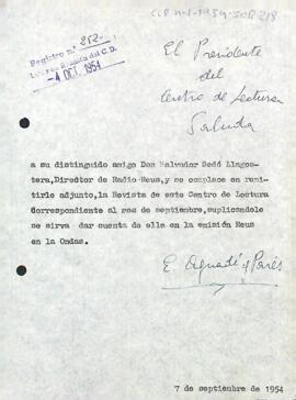 Carta del president al director de Ràdio Reus