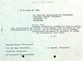 Carta d'Enric Aguadé Parés al Consulat Britànic