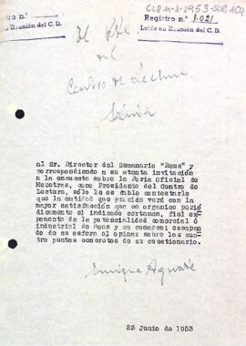 Carta del president al director del Semanari de Reus