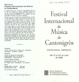 Festival Internacional de Música de Cantonigròs