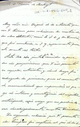 Carta a Ramon de Montagut en la qual es parla sobre el lloguer del teatre