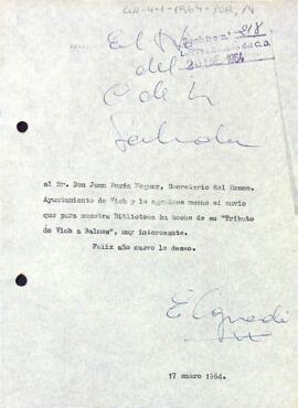 Agraïment a Joan Duran