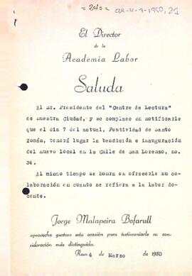 L'Acadèmia Labor informa de la inauguració del seu nou local