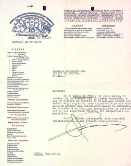 Carta de Mariano Prats Martí