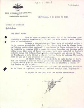 Carta del Club Muntanyenc Barcelonès a la Secció Excursionista