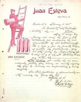 Juan Esteva escriu sobre l'enviament d'una comanda de teules