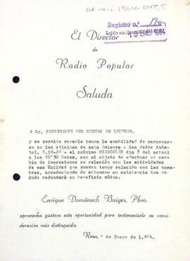 Reunió amb "Radio Reus"