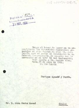 Carta del president a Joan Cochs Massó