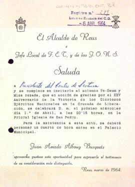 Invitació missa