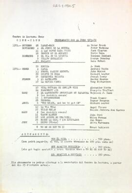 Programació del Cineclub