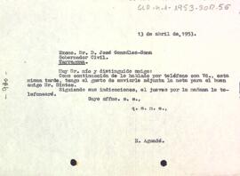 Carta del president al governador civil de la província de Tarragona
