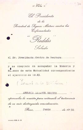 El president de la Reddis envia les memòria i balanç anual de la seva entitat