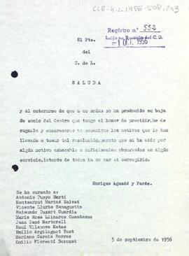 Carta del president als socis que recenment han sol·licitat la seva baixa