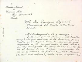 Carta de Jaume Cardoner Nogué a Enric Aguadé