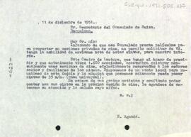 Carta del president al secretari del consolat Suís sol·licitant el préstec de pel·lícules per a ser projectades als socis de l'entitat