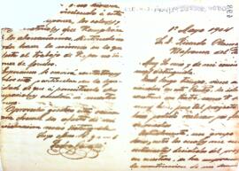 Carta de Pere Cavallé a Ricard Clausells informant del projecte del teatre que es vol construir i de les condicions econòmiques amb les quals es troben