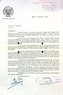 Carta de l'Agrupació Pericial de Reus al Centre de Lectura