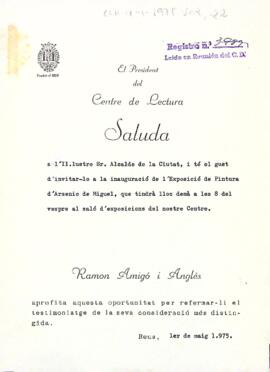 Invitació a l'alcalde de Reus