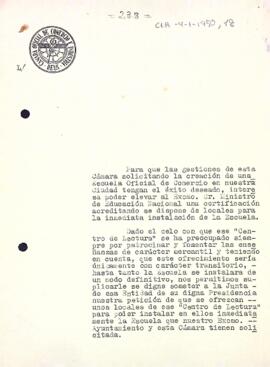 Petició per utilitzar els espais del Centre de Lectura per part de l'Escola de Comerç