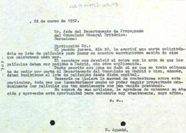 Carta d'Enric Aguadé al Consulat Britànic