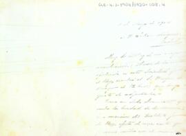 Carta a Julià Nougués explicant la confusió amb el remitent de la carta rebuda després de la visita del Rei