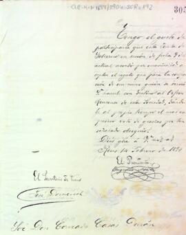 Carta d'agraïment de la junta de govern a Conrad Casas Duran per l'obsequi rebut destinat a l'Orfeó Reusenc