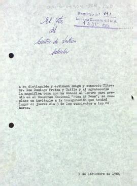Agraïment per la copa