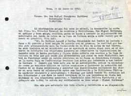 Carta de Miguel Bordonau