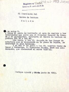 Carta d'invitació del president